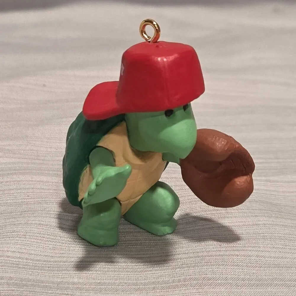 Vintage Hallmark Keepsake Ornament All Star 1991 Baseball Turtle No Box QX5329